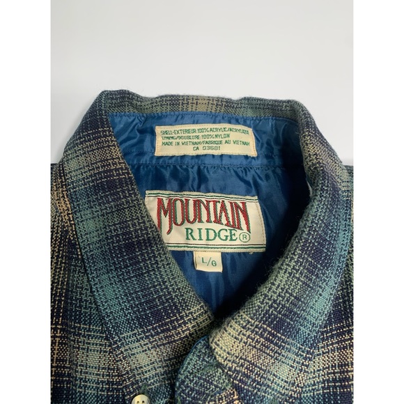 Mountain Ridge Forest Colours Plaid Button Down - LARGE - Picture 5 of 5
